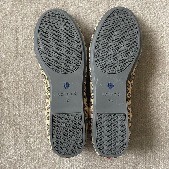 Rothy's Shoes Womens Size 7.5 The Flat Brown Spotted Leopard Print RETIRED Flats - Picture 12 of 15